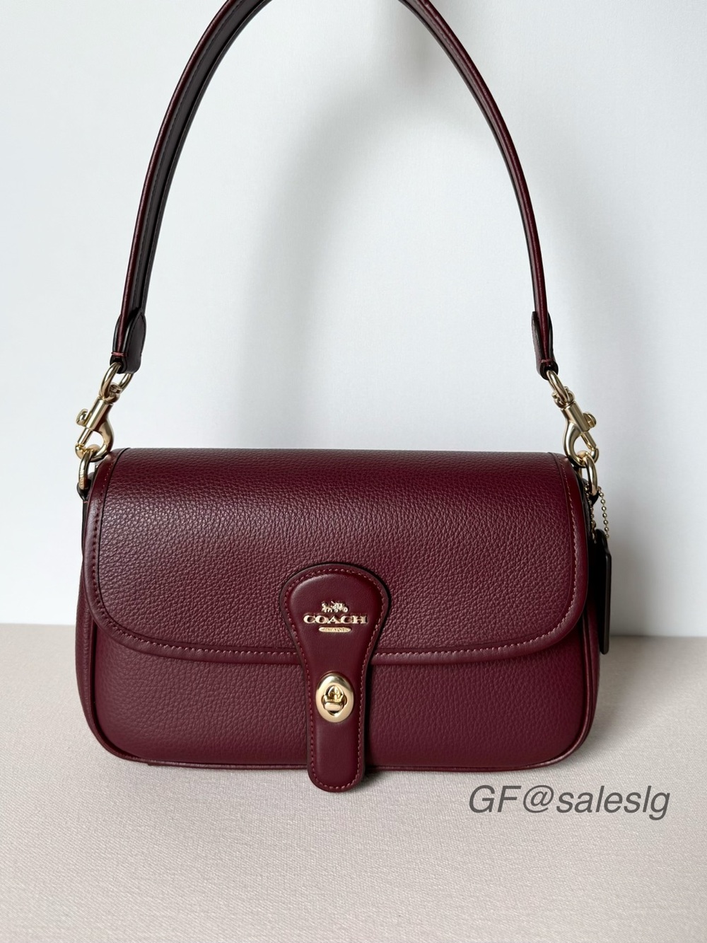 NWT Coach Hadley Shoulder&Crossbody Bag CY683 Dark Wine/Gold hardware